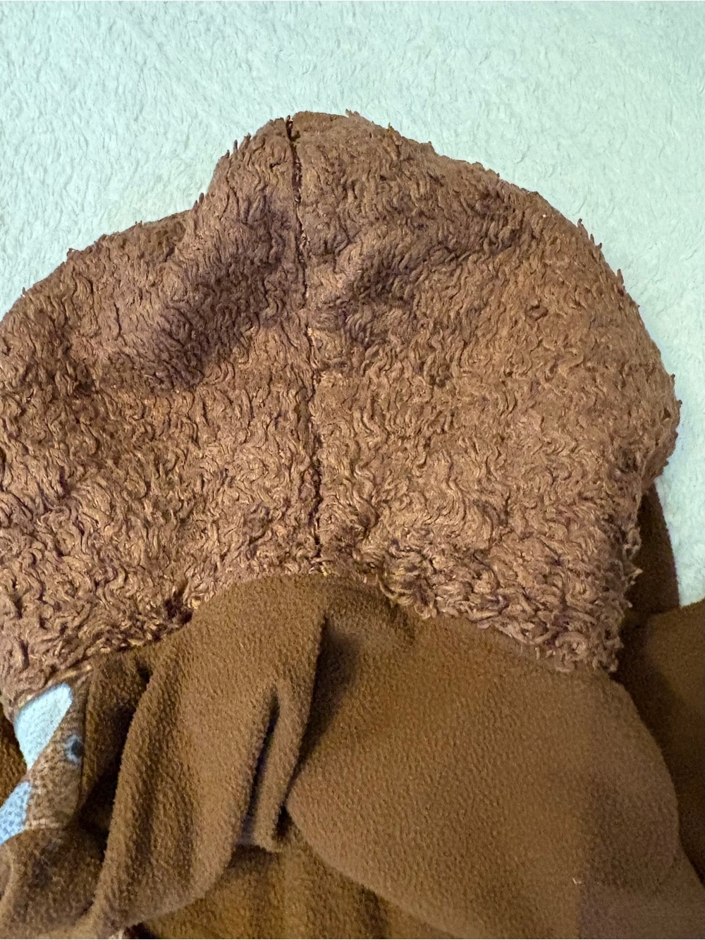 Star Wars Brown Chewbacca Hooded One-Piece Bodysuit PJ’s or Easy Costume - Picture 3 of 3